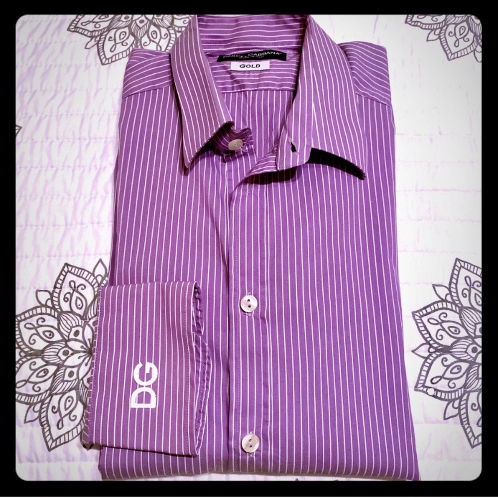 Dolce & Gabbana Gold Men’s Fitted Dress Shirt